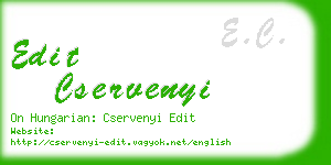 edit cservenyi business card